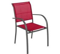 Fauteuil empilable Piazza Hespéride grenade/graphite Grenade/graphite G