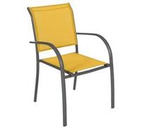 Fauteuil empilable Piazza Hespéride moutarde/graphite Jaune moutarde G