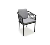 Fauteuil en aluminium et corde