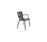 Fauteuil en aluminium noir, pour extérieur, fixe, léger, 4 kg - Zuiver, Vondel - 58x65x83 cm