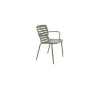 Fauteuil en aluminium vert, fixe, extérieur, uni - Zuiver, Vondel - 58x65x83 cm