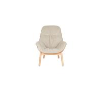Fauteuil en bois de hêtre beige Duke
