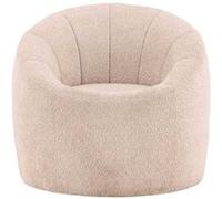 Fauteuil en bouclette Warren beige Beige G
