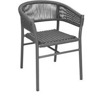 Fauteuil en Corde Naturelle Tressée x 2 Bolero Gris G