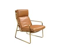 Fauteuil en cuir camel