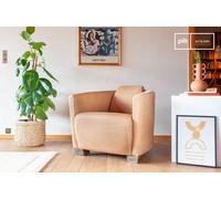 Fauteuil en cuir camel Red Baron