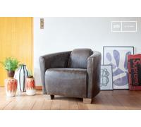 Fauteuil en cuir chocolat Red Baron