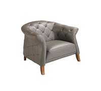 Fauteuil en cuir gris 5132C, 112 x 99 x 81
