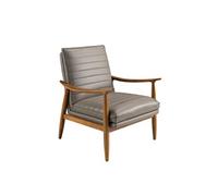 Fauteuil en cuir gris foncé 5130C, 73 x 83 x 91