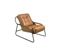 Fauteuil en cuir marron 5155, 72 x 98 x 83 cm -