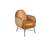 Fauteuil en cuir marron 5162, 60 x 81 x 80 cm -