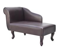 Fauteuil en cuir synthétique à accoudoir gauche Blanc Chaise longue Sofa vidaXL