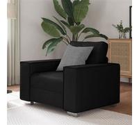 vidaXL Fauteuil en cuir synthétique noir 59 cm