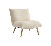 Vente-unique - Fauteuil Salon scandinave - Beige - Fourrure synthétique - Pepita