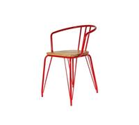 - Fauteuil en métal Arnold - H. 72,5 cm - Rouge - ARNOLD