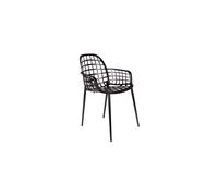 Fauteuil en métal noir, empilable, assise moulée, léger - Zuiver, Albert Kuip - 60x60x83 cm
