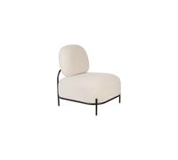 Fauteuil en polyester beige, relax, uni - White Label, Polly - 72x66x77 cm