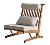 Fauteuil en rotin à dossier haut rétro en bois massif et fourrure de style campagnard pour salon et chambre à coucher, 85 x 75 x 70 cm