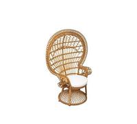 Fauteuil en rotin coloris naturel - L. 115 x P. 70 x H. 150 cm --