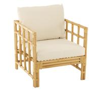 Fauteuil en Rotin & Coussin "Elise" 73cm Naturel