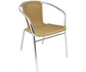 Fauteuil en rotin et aluminium empilable Bolero - x 4 Rotin G