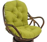 Fauteuil en Rotin Pivotant Coussin pour Fauteuil a Bascule Intérieur Rocker Coussin Pivotant Pad de Remplacement, pour Fauteuil Inclinable en Rotin(#K)