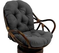 Fauteuil en Rotin Pivotant Coussin pour Fauteuil a Bascule Intérieur Rocker Coussin Pivotant Pad de Remplacement, pour Fauteuil Inclinable en Rotin(#E)