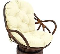 Fauteuil en Rotin Pivotant Coussin pour Fauteuil a Bascule Intérieur Rocker Coussin Pivotant Pad de Remplacement, pour Fauteuil Inclinable en Rotin(#B)