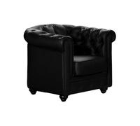 Fauteuil en simili CHESTERFIELD - Noir