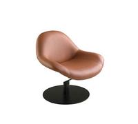 Fauteuil en simili cuir marron