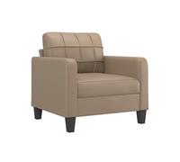 vidaXL Fauteuil Cappuccino en similicuir 60 cm