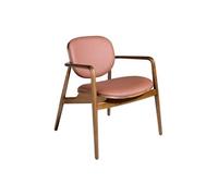 Fauteuil En Similicuir Et Pieds En Frêne Marron
