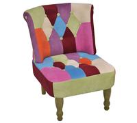 Fauteuil en Style Français avec Design de Patchwork Chambre à Coucher vidaXL