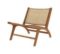 Fauteuil en teck et tressage cannage en rotin - Kilka - Rendez-Vous Déco