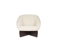 Fauteuil en tissu beige Emilius