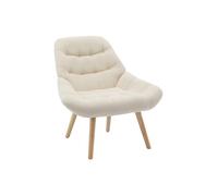 Fauteuil en tissu beige LUOSTO
