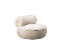 Fauteuil en tissu beige Tilbury