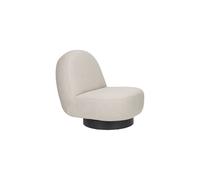 Fauteuil en tissu blanc cassé Eden