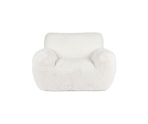 Fauteuil en tissu blanc Yeti