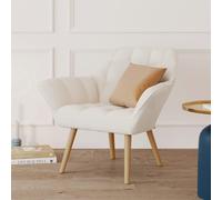 Fauteuil en tissu bou lanc - simba