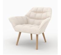 Fauteuil en tissu bou lanc - Simba - Rendez-Vous Déco
