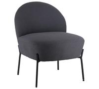 Fauteuil en tissu boucle gris HELMI
