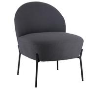 Fauteuil En Tissu Boucle Gris Helmi Gris