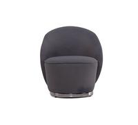 Fauteuil en tissu bouclette anthracite ELFIRA de