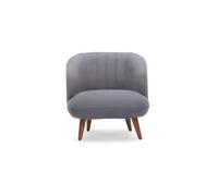 Fauteuil en tissu bouclette anthracite JANINA de