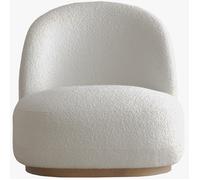 Fauteuil en tissu bouclette beige - Colette