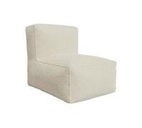Fauteuil en tissu bouclette beige NOUMARA