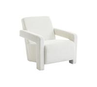 Fauteuil en tissu bouclette blanc ISPARTA