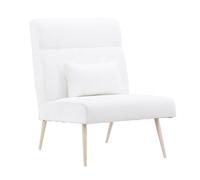 Fauteuil en Tissu Bouclette "Bloom" 95cm Blanc