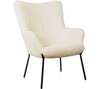 Happy Garden Fauteuil EIRA en tissu bouclette écru